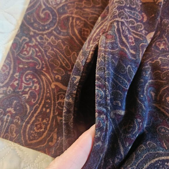 Jones Wear Sport Vintage Cotton Dress  Paisley Pattern Drawstring Waist Size M - Picture 6 of 8